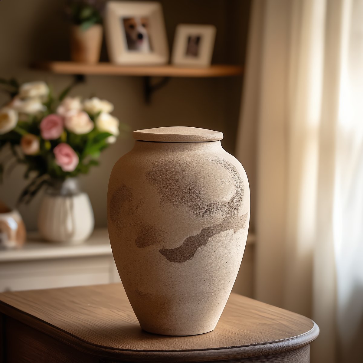 Personalized pet urn with name